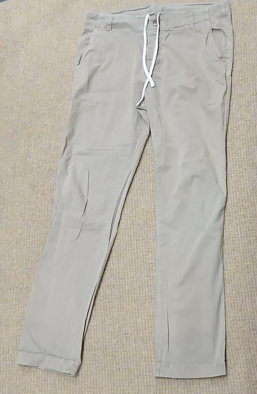 James perse mens 33/32 utility casual pants tan cotton distressed tall long fit